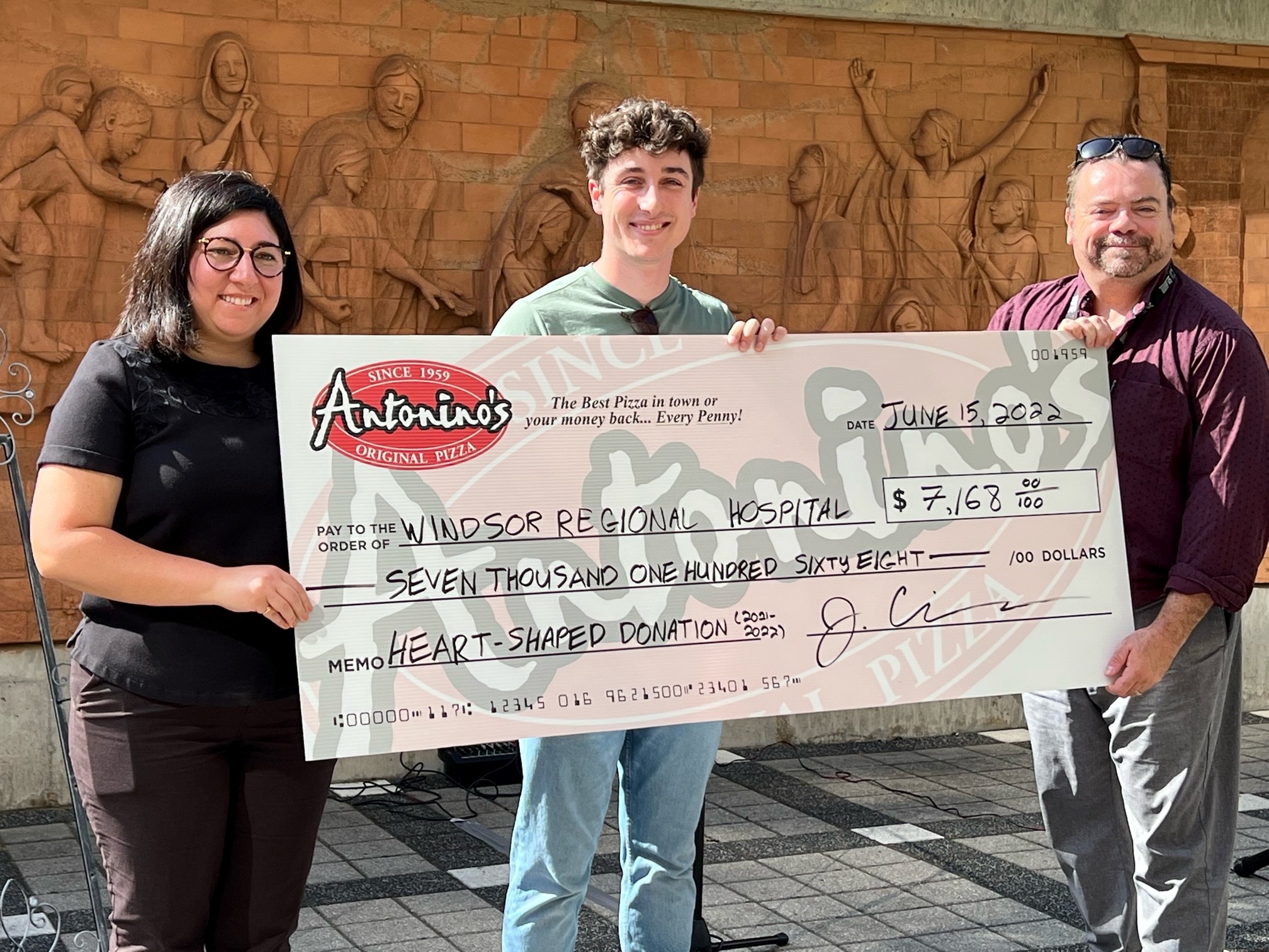 Antonino's Cheque Presentation