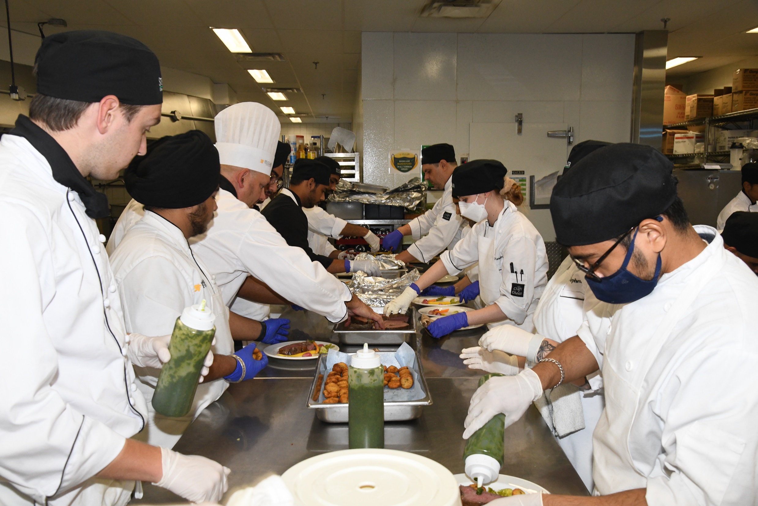 St. Clair College gala food prep
